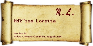 Mózsa Loretta névjegykártya